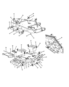Fabricated Deck Assembly 54-Inch Diagram and Parts List for M54-KH (53BH8CT4050-27HP)(2011 & After) Cub Cadet Lawn Tractor